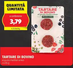 ALDI TARTARE DI BOVINO al gusto mediterraneo offerta