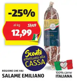 ALDI Regione che vai salame emiliano offerta