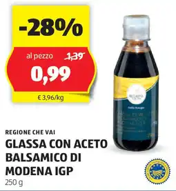 ALDI Regione che vai glassa con aceto balsamico di modena igp offerta