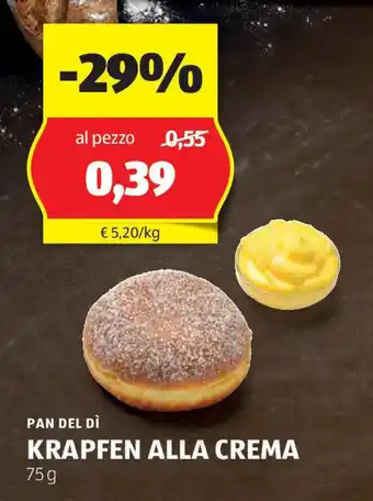 ALDI Pan del dì krapfen alla crema offerta