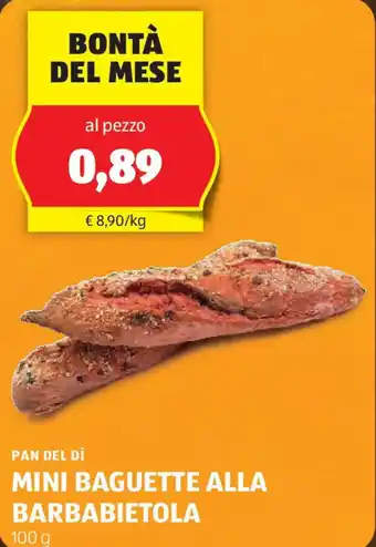 ALDI Pan del dì mini baguette alla barbabietola offerta