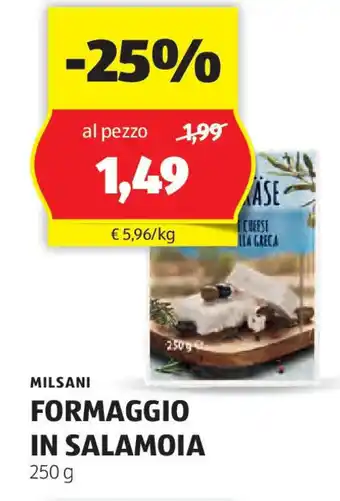 ALDI Milsani formaggio in salamoia offerta