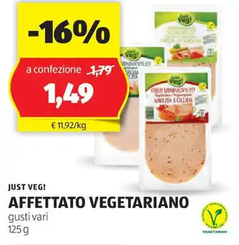 ALDI Just veg! affettato vegetariano offerta