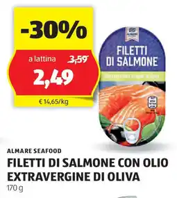 ALDI Almare seafood filetti di salmone con olio extravergine di oliva offerta