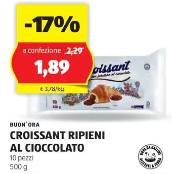 ALDI Buon'ora croissant ripieni al cioccolato offerta