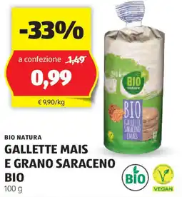 ALDI Bio natura gallette mais e grano saraceno bio offerta