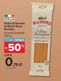 Carrefour Market Pasta di Semola di Grano Duro Rummo offerta