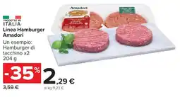 Carrefour Market Linea Hamburger Amadori offerta