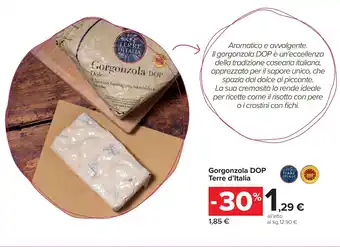 Carrefour Market Gorgonzola DOP Terre d'Italia offerta