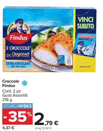 Carrefour Market Croccole Findus offerta