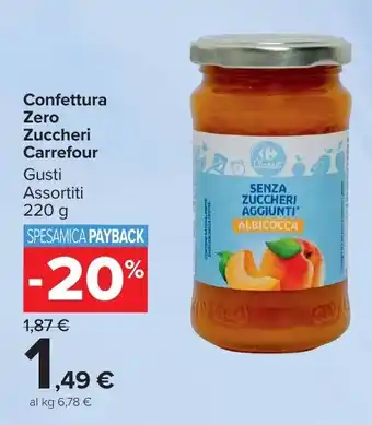 Carrefour Market Confettura Zero Zuccheri Carrefour offerta