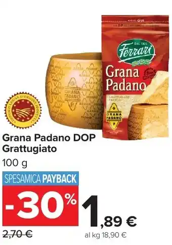 Carrefour Market Grana Padano DOP Grattugiato offerta