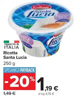 Carrefour Market Ricotta Santa Lucia offerta