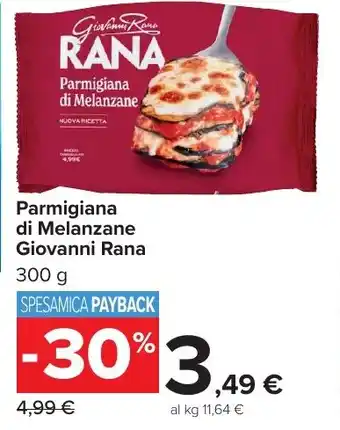 Carrefour Market Parmigiana di Melanzane Giovanni Rana offerta