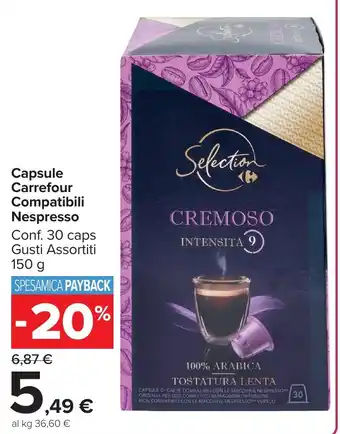 Carrefour Market Capsule Carrefour Compatibili Nespresso offerta