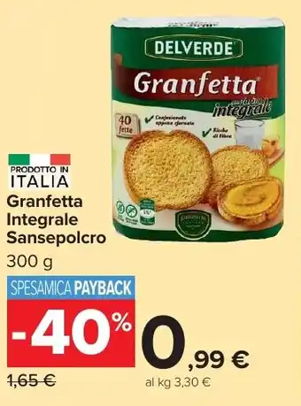 Carrefour Market Granfetta Integrale Sansepolcro offerta