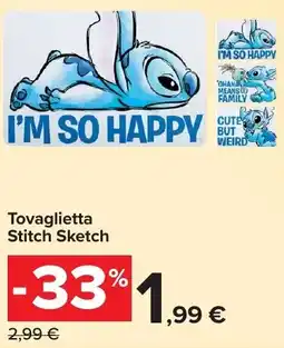 Carrefour Market Tovaglietta Stitch Sketch offerta