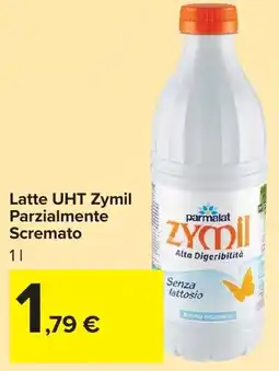 Carrefour Market Latte UHT Zymil Parzialmente Scremato offerta