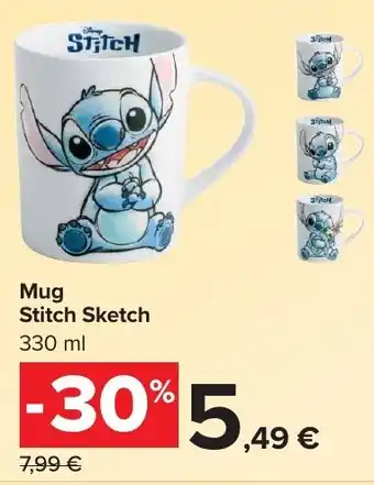 Carrefour Market Mug Stitch Sketch offerta