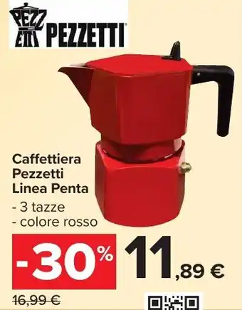 Carrefour Market Caffettiera Pezzetti Linea Penta offerta