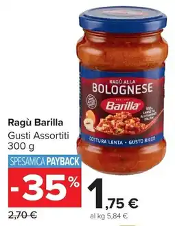 Carrefour Market Ragù Barilla offerta