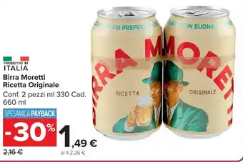 Carrefour Market Birra Moretti Ricetta Originale offerta