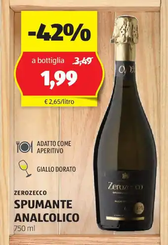 ALDI Zerozecco spumante analcolico offerta