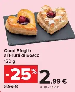 Carrefour Market Cuori Sfoglia ai Frutti di Bosco offerta