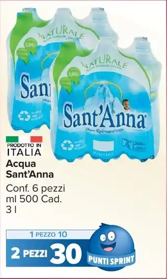 Carrefour Market Acqua Sant'Anna offerta