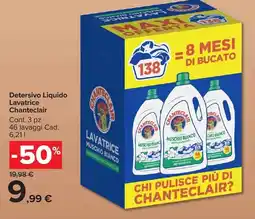 Carrefour Market Detersivo Liquido Lavatrice Chanteclair offerta