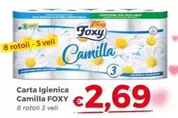 Tocal Carta Igienica Camilla FOXY offerta