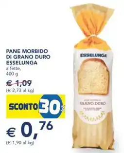 Esselunga Pane morbido di grano duro esselunga a fette, offerta