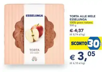 Esselunga Torta alle mele esselunga 100% grano italiano, offerta