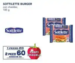 Esselunga Sottilette burger con cheddar, offerta