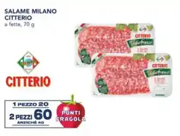 Esselunga Salame milano citterio a fette, offerta