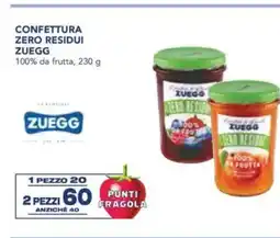 Esselunga Confettura zero residui zuegg 100% da frutta, offerta