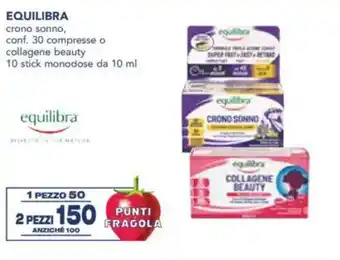 Esselunga Equilibra crono sonno, conf. 30 compresse o collagene beauty 10 stick monodose da offerta