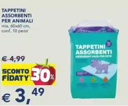 Esselunga Tappetini assorbenti per animali mis. 60x60 cm, conf. 10 pezzi offerta