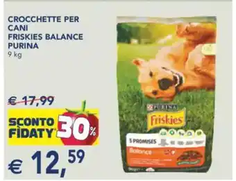 Esselunga Crocchette per cani friskies balance purina offerta