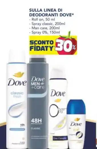 Esselunga Sulla linea di deodoranti dove - Roll on, - Spray classic, offerta