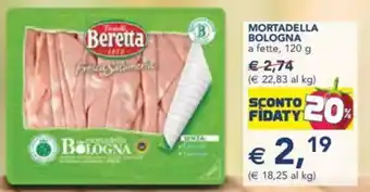 Esselunga Mortadella bologna a fette, offerta