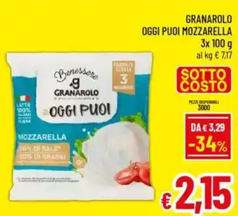 A&O Granarolo oggi puoi mozzarella offerta