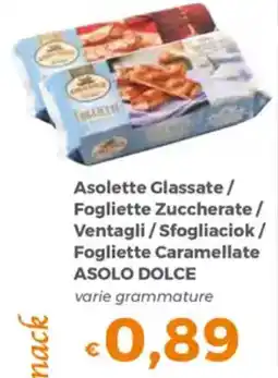 Tocal Asolette Glassate/ Fogliette Zuccherate/ Ventagli/Sfogliaciok/ Fogliette Caramellate ASOLO DOLCE offerta