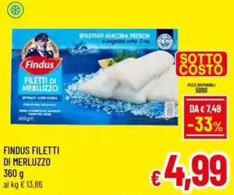 A&O Findus filetti di merluzzo offerta