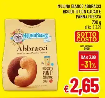 A&O Mulino bianco abbracci biscotti con cacao e panna fresca offerta