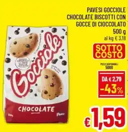 A&O Pavesi gocciole chocolate biscotti con gocce di cioccolato offerta