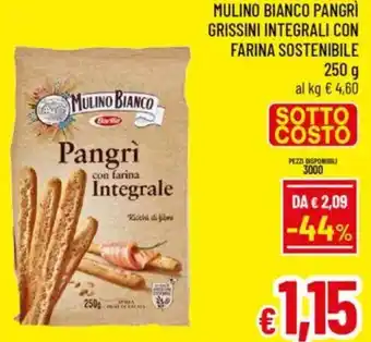 A&O Mulino bianco pangrì grissini integrali con farina sostenibile offerta