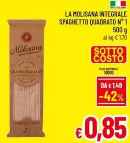 A&O La molisana integrale spaghetto quadrato nº1 offerta