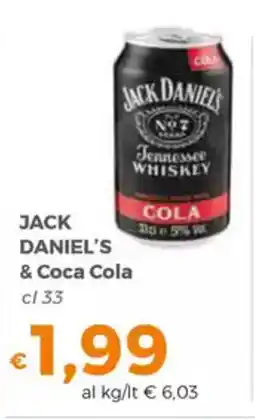 Tocal JACK DANIELS & Coca Cola offerta