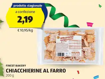 ALDI Finest bakery chiacchierine al farro offerta